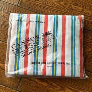 Vintage NEW Cannon Stripe Fitted Sheet
